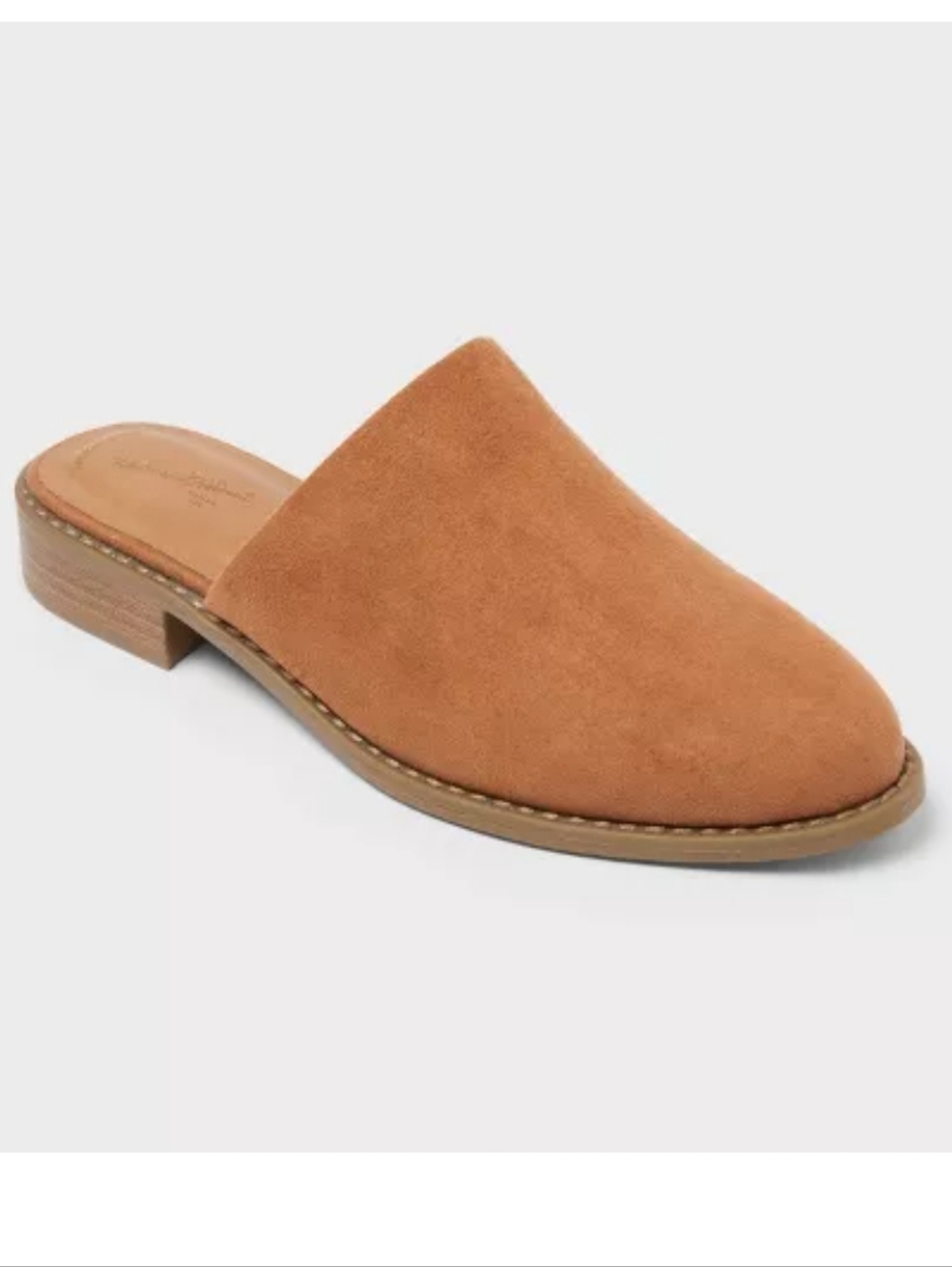 NWT Suede Slip-On Mule in Tan
